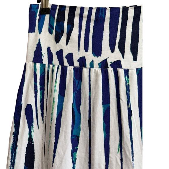 Tart Collections Blue Green Abstract Print Pencil Midi Skirt -Size XS- NWT - Picture 4 of 5